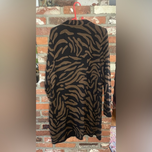 Charter Club Tiger Stripes Duster Jacket - Picture 2 of 3